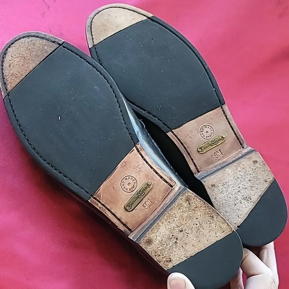 MEZLAN sz 11 LIZARD TASSEL LOAFER black excellent condition ORIG $575